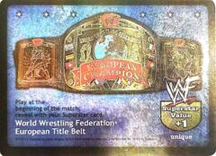 World Wrestling Federation European Title Belt